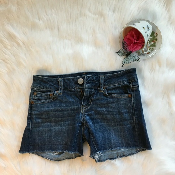 American Eagle Outfitters Denim Stretch Shorts 00 - Picture 1 of 7